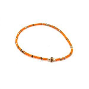 Enewton Orange/Golden Beads Bracelet